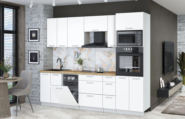 Кухонный гарнитур Интерлиния Мила Лайт 2.55-ПМ3