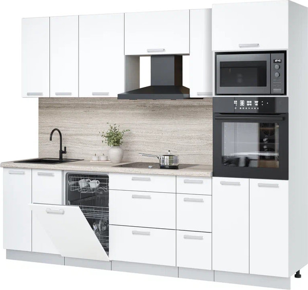 Кухонный гарнитур Интерлиния Мила Лайт 2.55-ПМ3 - фото