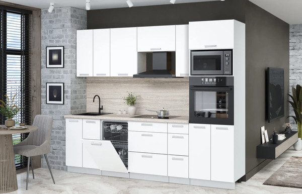 Кухонный гарнитур Интерлиния Мила Лайт 2.55-ПМ3