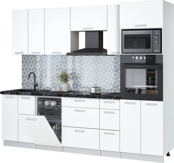 Кухонный гарнитур Интерлиния Мила Лайт 2.55-ПМ3 - фото