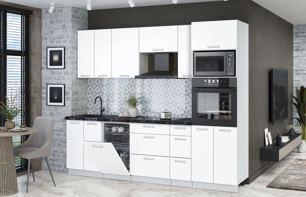 Кухонный гарнитур Интерлиния Мила Лайт 2.55-ПМ3