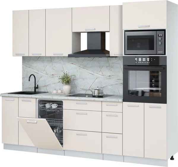 Кухонный гарнитур Интерлиния Мила Лайт 2.55-ПМ3 - фото