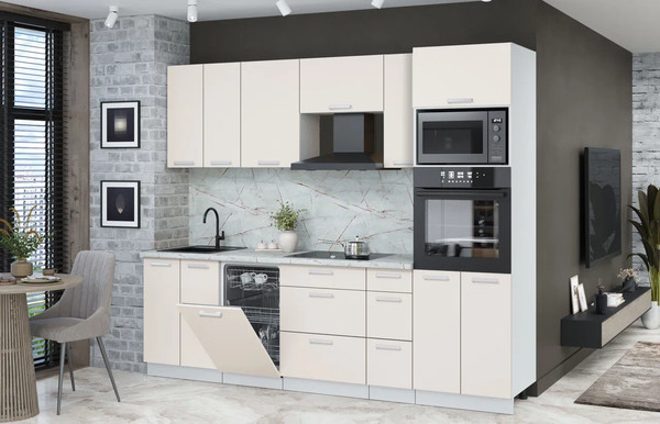 Кухонный гарнитур Интерлиния Мила Лайт 2.55-ПМ3