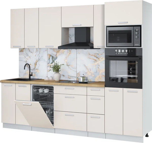 Кухонный гарнитур Интерлиния Мила Лайт 2.55-ПМ3 - фото