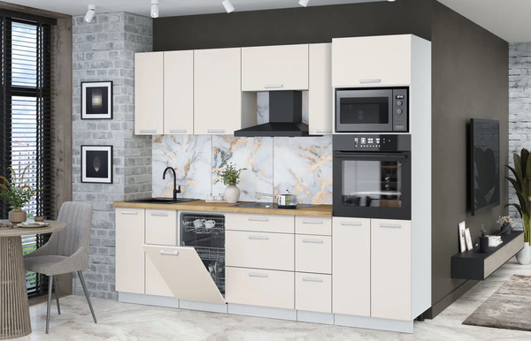 Кухонный гарнитур Интерлиния Мила Лайт 2.55-ПМ3