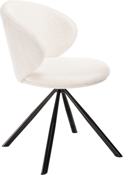 Стул Woodville Solomon крутящийся (white/black) - фото