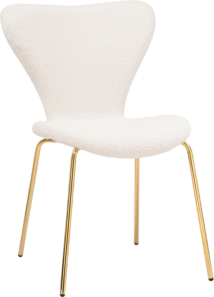 Стул Woodville Solo (white/gold) - фото