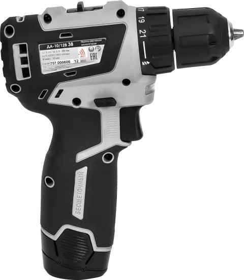 Аккумуляторная дрель-шуруповерт Интерскол ДА-10/12В