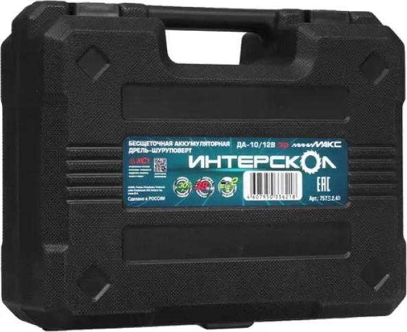 Аккумуляторная дрель-шуруповерт Интерскол ДА-10/12В