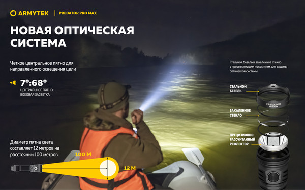 Фонарь Armytek Predator Pro Max Magnet USB / F08201C