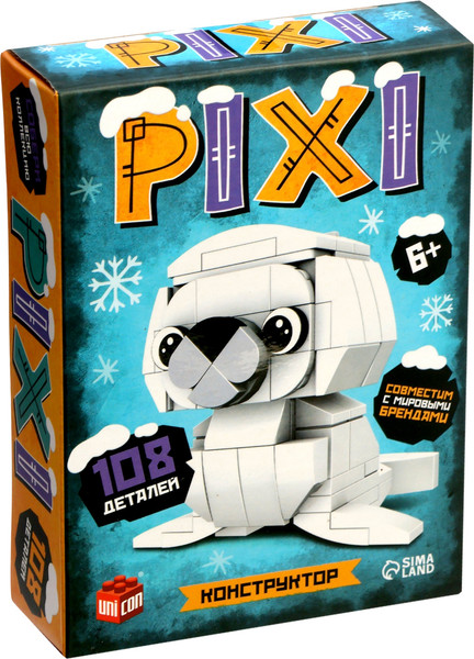 Микроконструктор Unicon Pixi. Тюлень 30001-1 / 10797793 - фото