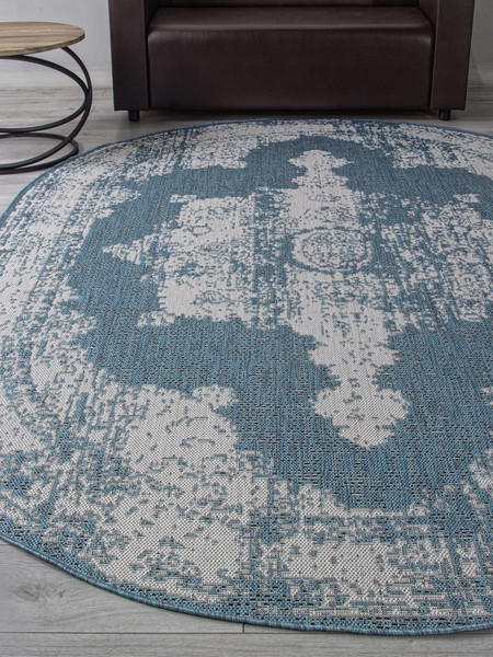 Циновка Merinos Kair S129-OVAL-BLUE