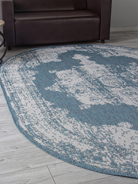 Циновка Merinos Kair S129-OVAL-BLUE