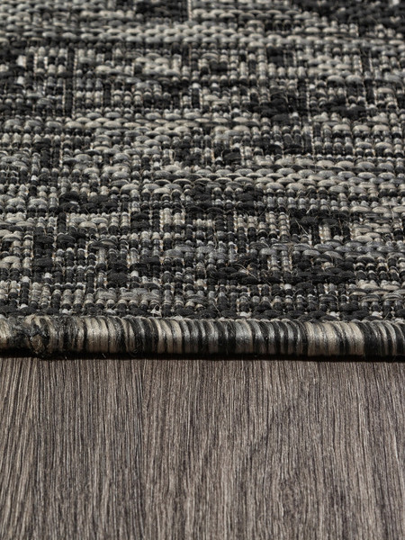 Циновка Merinos Kair S129-OVAL-BLACK-GRAY