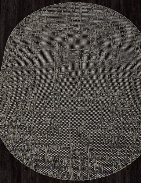 Циновка Merinos Kair S136-OVAL-BLACK-GRAY