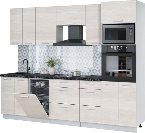 Кухонный гарнитур Интерлиния Мила Лайт 2.65-ПМ3 - фото