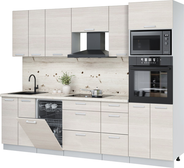 Кухонный гарнитур Интерлиния Мила Лайт 2.65-ПМ3 - фото