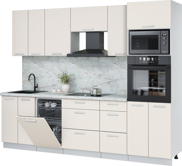 Кухонный гарнитур Интерлиния Мила Лайт 2.65-ПМ3 - фото