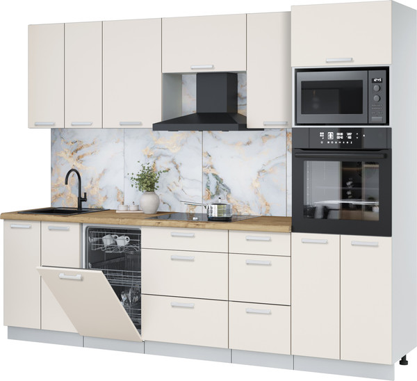 Кухонный гарнитур Интерлиния Мила Лайт 2.65-ПМ3 - фото