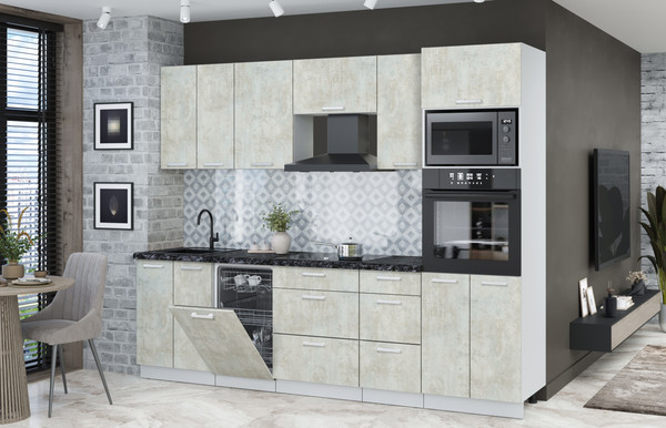 Кухонный гарнитур Интерлиния Мила Лайт 2.65-ПМ3