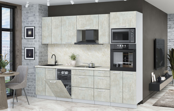 Кухонный гарнитур Интерлиния Мила Лайт 2.65-ПМ3