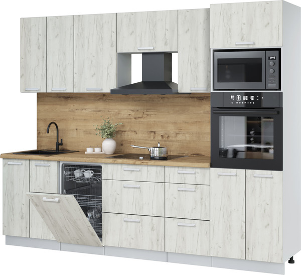 Кухонный гарнитур Интерлиния Мила Лайт 2.65-ПМ3 - фото