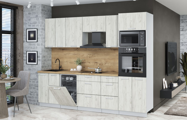 Кухонный гарнитур Интерлиния Мила Лайт 2.65-ПМ3