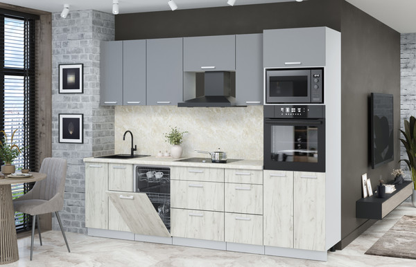 Кухонный гарнитур Интерлиния Мила Лайт 2.65-ПМ3