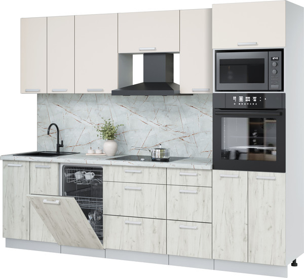 Кухонный гарнитур Интерлиния Мила Лайт 2.65-ПМ3 - фото