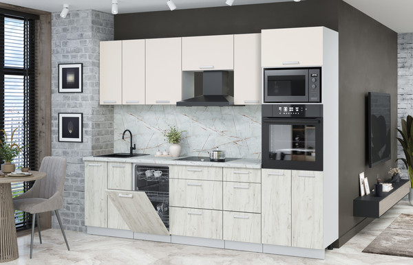 Кухонный гарнитур Интерлиния Мила Лайт 2.65-ПМ3