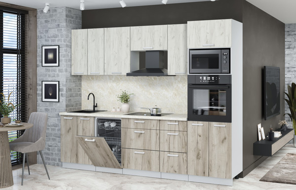 Кухонный гарнитур Интерлиния Мила Лайт 2.65-ПМ3 