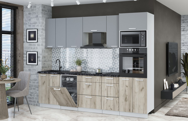 Кухонный гарнитур Интерлиния Мила Лайт 2.65-ПМ3