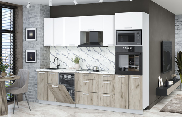 Кухонный гарнитур Интерлиния Мила Лайт 2.65-ПМ3