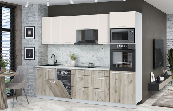 Кухонный гарнитур Интерлиния Мила Лайт 2.65-ПМ3