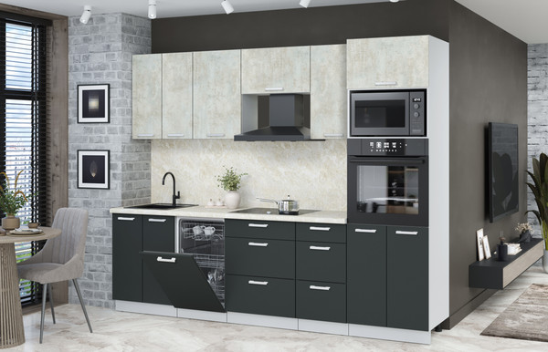 Кухонный гарнитур Интерлиния Мила Лайт 2.65-ПМ3