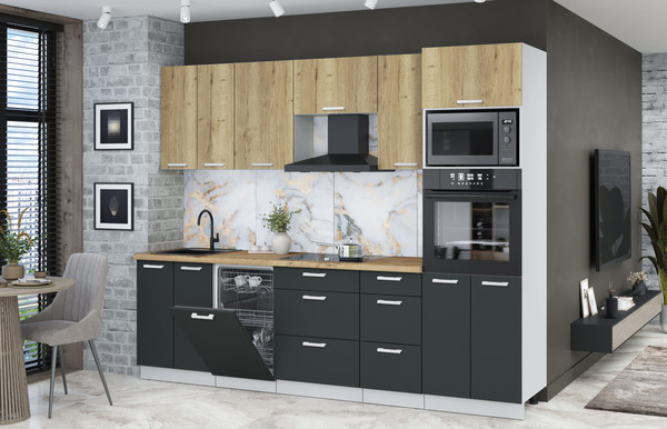 Кухонный гарнитур Интерлиния Мила Лайт 2.65-ПМ3