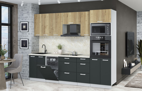 Кухонный гарнитур Интерлиния Мила Лайт 2.65-ПМ3