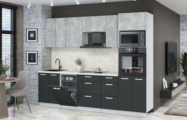 Кухонный гарнитур Интерлиния Мила Лайт 2.65-ПМ3 