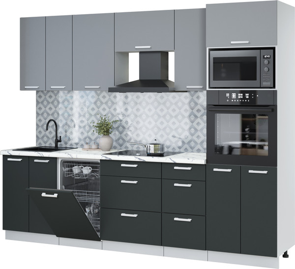 Кухонный гарнитур Интерлиния Мила Лайт 2.65-ПМ3 - фото