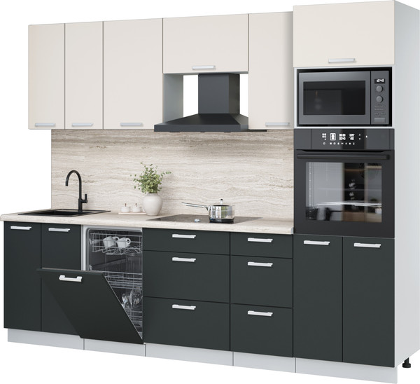 Кухонный гарнитур Интерлиния Мила Лайт 2.65-ПМ3 - фото