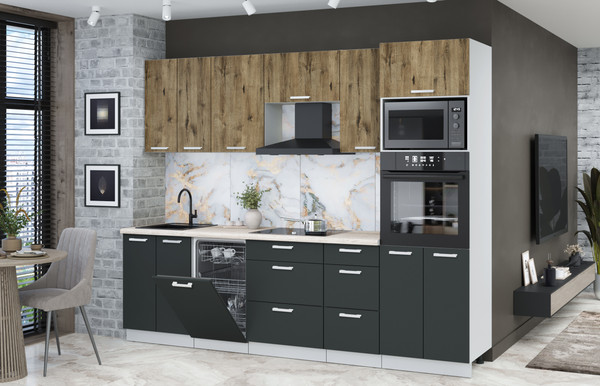 Кухонный гарнитур Интерлиния Мила Лайт 2.65-ПМ3