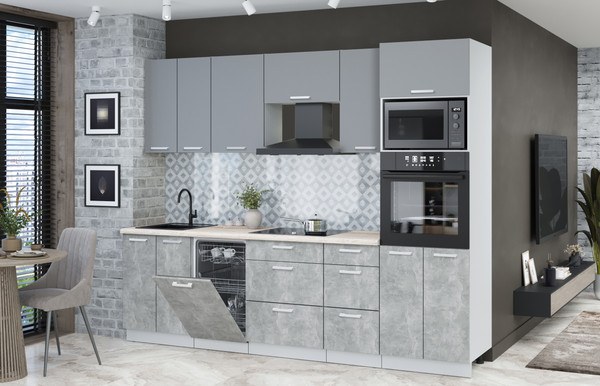 Кухонный гарнитур Интерлиния Мила Лайт 2.65-ПМ3