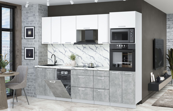 Кухонный гарнитур Интерлиния Мила Лайт 2.65-ПМ3