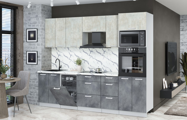 Кухонный гарнитур Интерлиния Мила Лайт 2.65-ПМ3