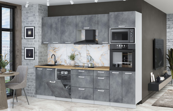 Кухонный гарнитур Интерлиния Мила Лайт 2.65-ПМ3