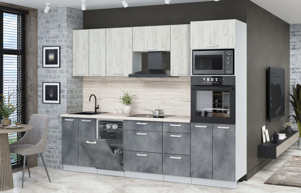 Кухонный гарнитур Интерлиния Мила Лайт 2.65-ПМ3