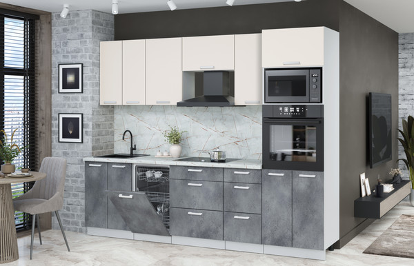 Кухонный гарнитур Интерлиния Мила Лайт 2.65-ПМ3