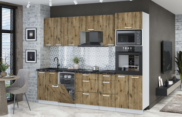 Кухонный гарнитур Интерлиния Мила Лайт 2.65-ПМ3