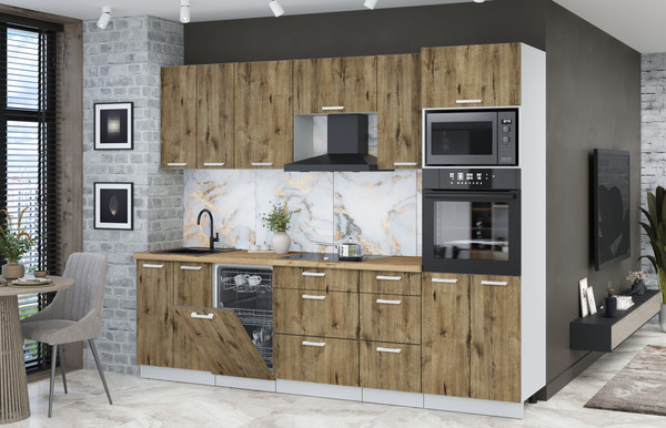 Кухонный гарнитур Интерлиния Мила Лайт 2.65-ПМ3