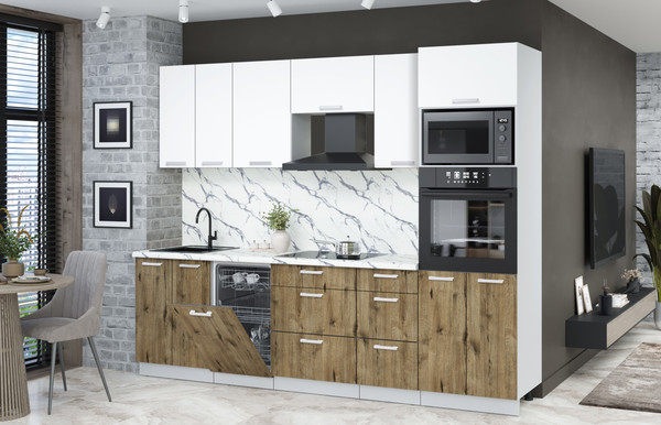 Кухонный гарнитур Интерлиния Мила Лайт 2.65-ПМ3